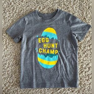 Jumping Beans Boys Gray T-Shirt with Egg Hunt Champ Design